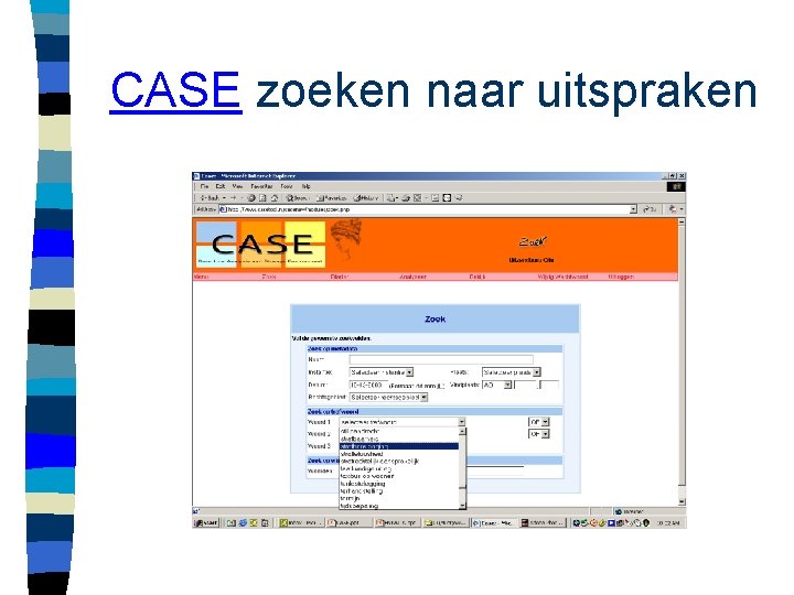 CASE zoeken naar uitspraken 