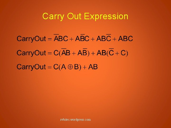 Carry Out Expression svbitec. wordpress. com 