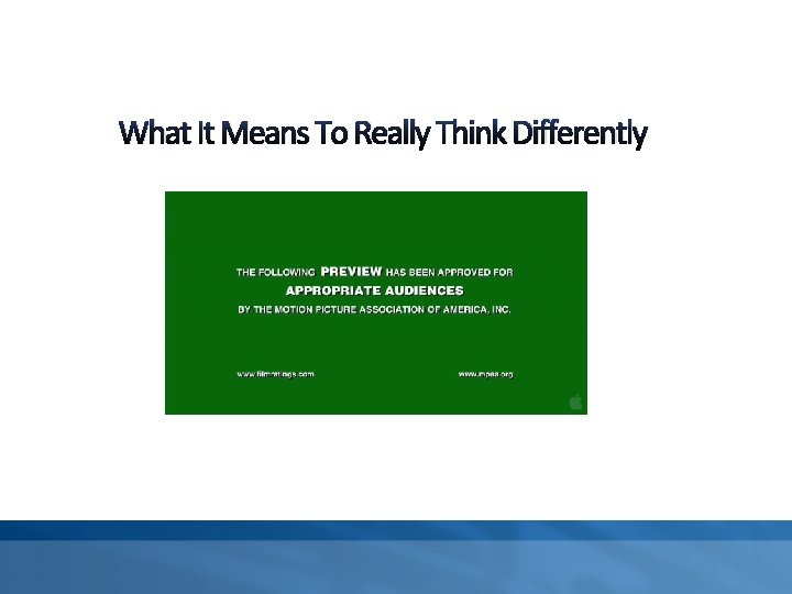 What It Means To Really Think Differently http: //www. imdb. com/video/imdb/vi 3229326 361/ 