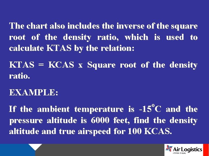 The chart also includes the inverse of the square root of the density ratio,