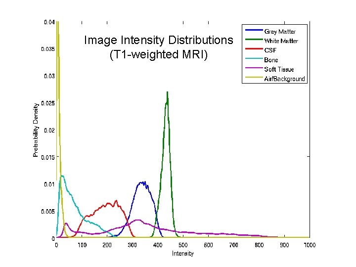 Image Intensity Distributions (T 1 -weighted MRI) 