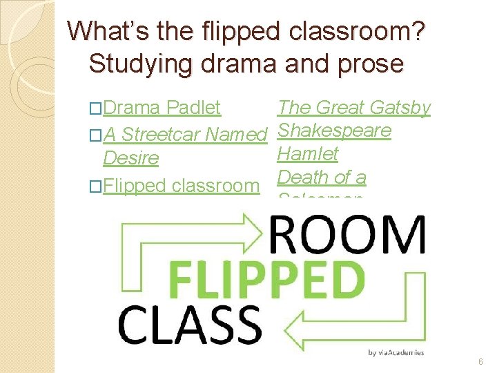 What’s the flipped classroom? Studying drama and prose �Drama Padlet �A Streetcar Named Desire