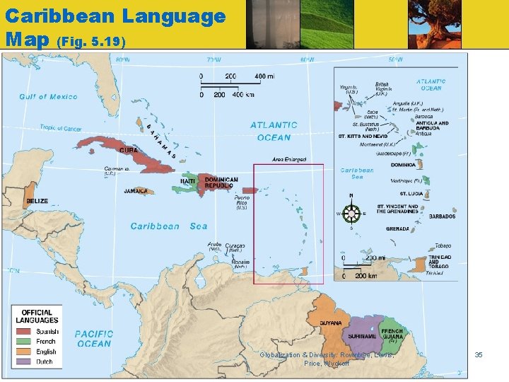 Caribbean Language Map (Fig. 5. 19) Globalization & Diversity: Rowntree, Lewis, Price, Wyckoff 35