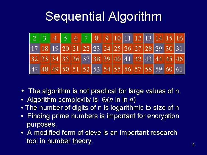 Sequential Algorithm 2 3 4 5 6 7 8 9 10 11 12 13