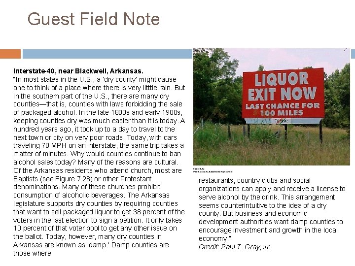 Guest Field Note Interstate-40, near Blackwell, Arkansas. “In most states in the U. S.