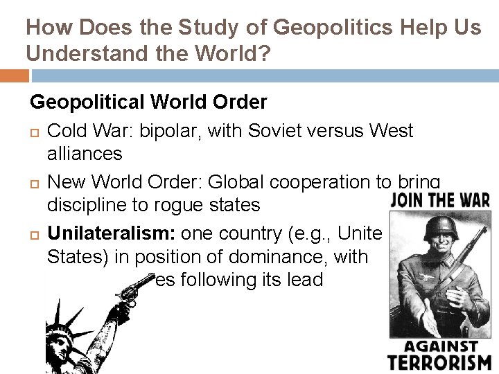 How Does the Study of Geopolitics Help Us Understand the World? Geopolitical World Order