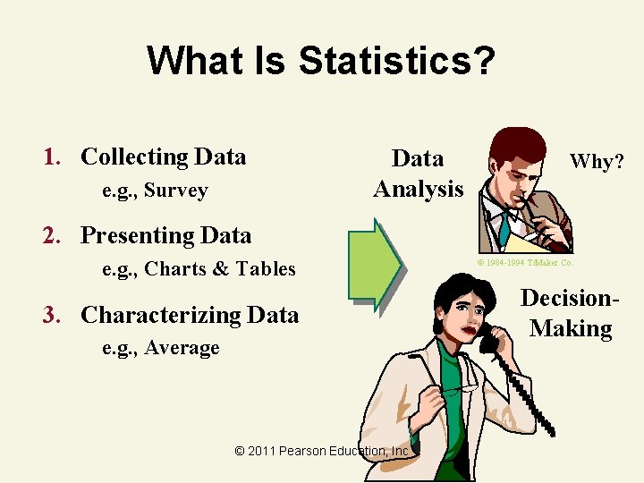 What Is Statistics? 1. Collecting Data e. g. , Survey Data Analysis Why? 2.