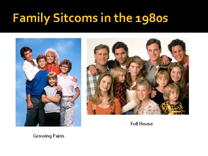 Family Sitcoms in the 1980 s Full House Growing Pains 