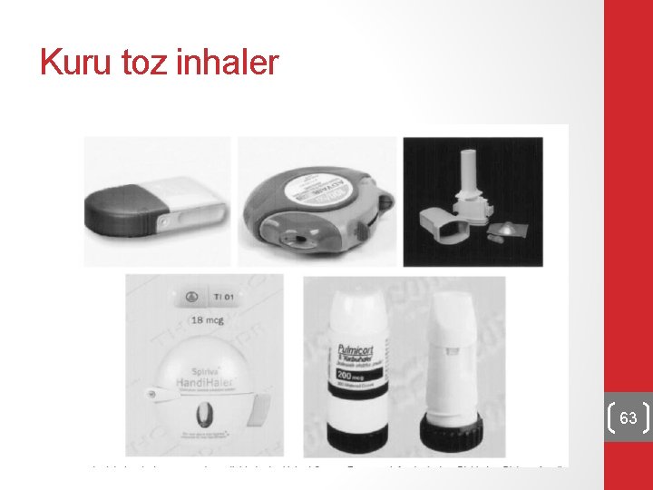 Kuru toz inhaler 63 