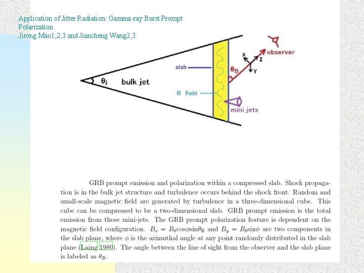 Application of Jitter Radiation: Gamma-ray Burst Prompt Polarization Jirong Mao 1, 2, 3 and