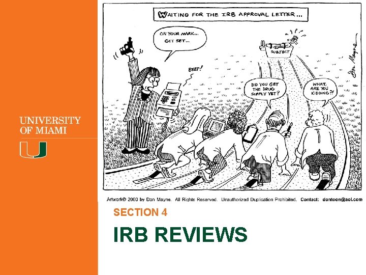 SECTION 4 IRB REVIEWS 