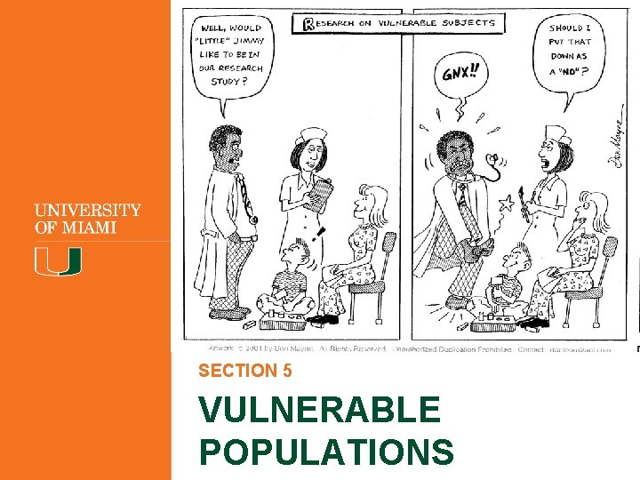 SECTION 5 VULNERABLE POPULATIONS 