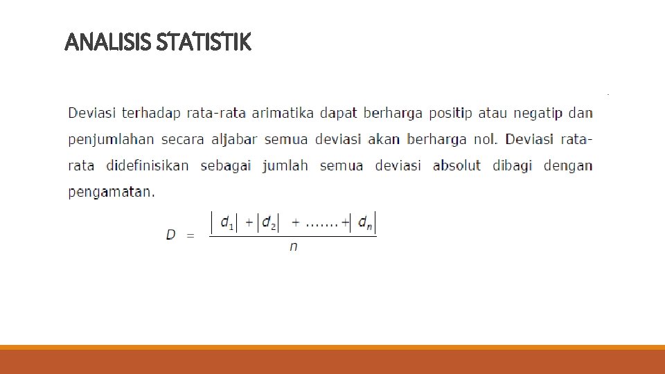 ANALISIS STATISTIK 