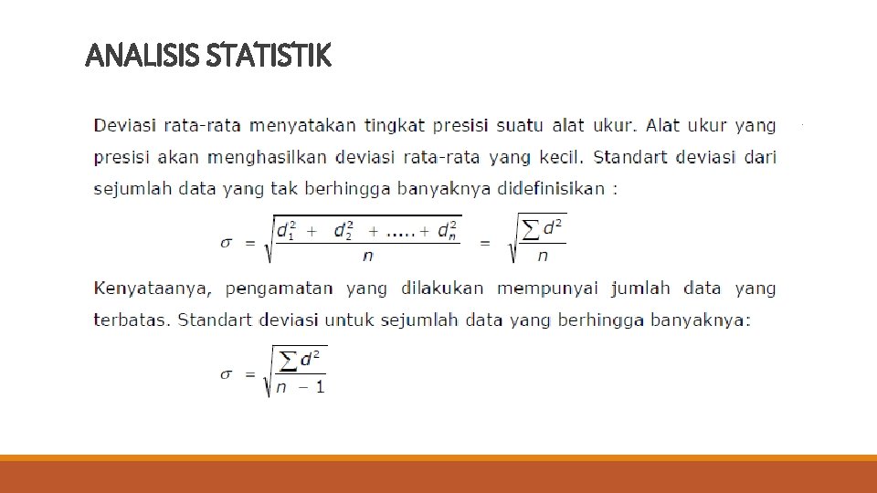 ANALISIS STATISTIK 