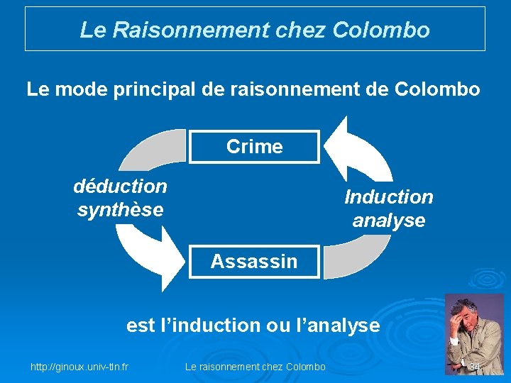 Le Raisonnement chez Colombo Le mode principal de raisonnement de Colombo Crime déduction synthèse