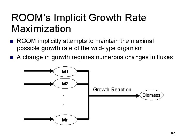 ROOM’s Implicit Growth Rate Maximization n n ROOM implicitly attempts to maintain the maximal