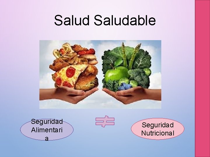 Saludable Seguridad Alimentari a Seguridad Nutricional 