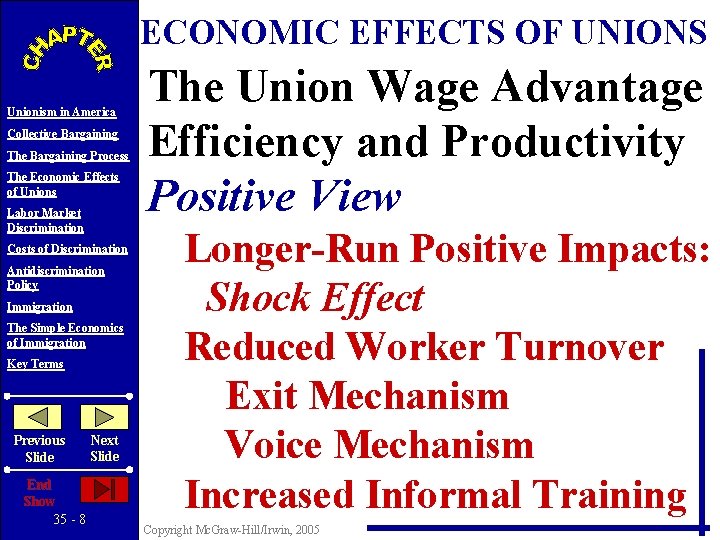 ECONOMIC EFFECTS OF UNIONS Unionism in America Collective Bargaining The Bargaining Process The Economic