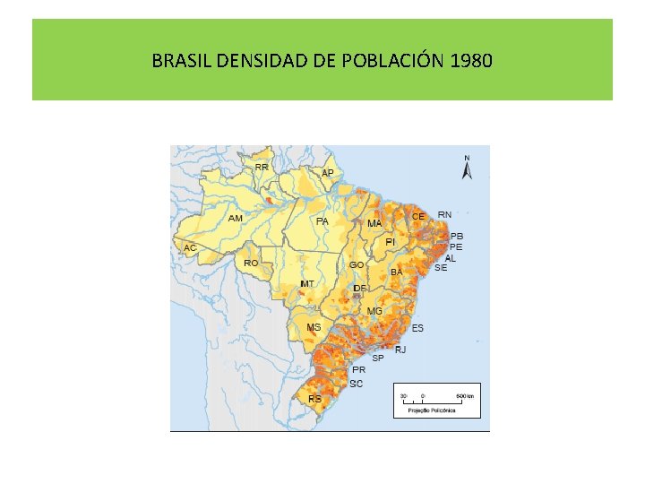 BRASIL DENSIDAD DE POBLACIÓN 1980 