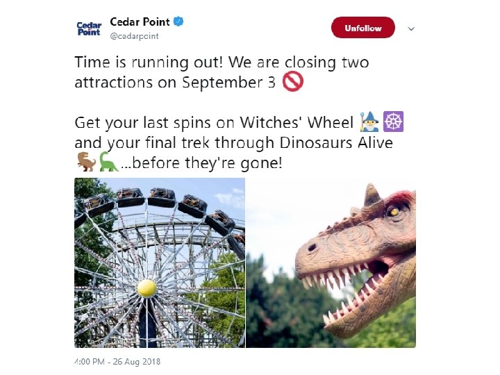 Cedar Point tweet 