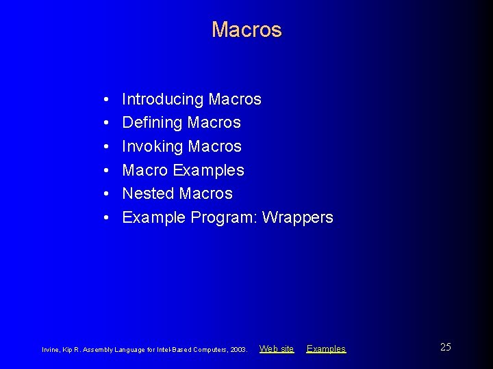 Macros • • • Introducing Macros Defining Macros Invoking Macros Macro Examples Nested Macros