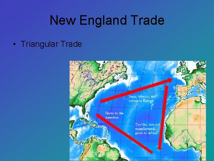 New England Trade • Triangular Trade 