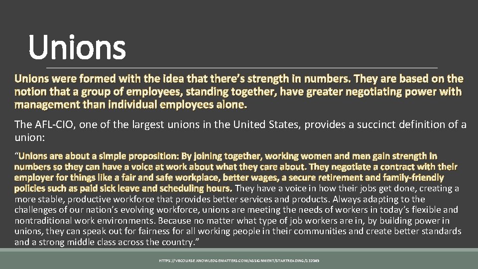 Unions were formed with the idea that there’s strength in numbers. They are based