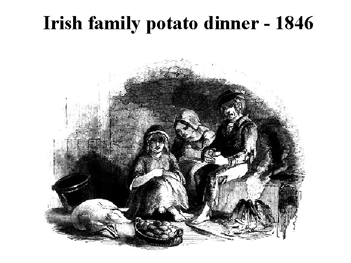 Irish family potato dinner - 1846 