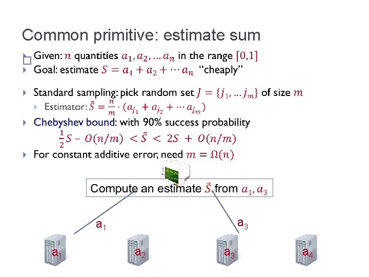 Common primitive: estimate sum � a 3 a 1 a 2 a 3 a