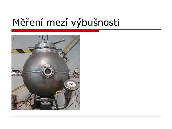 Měření mezí výbušnosti 