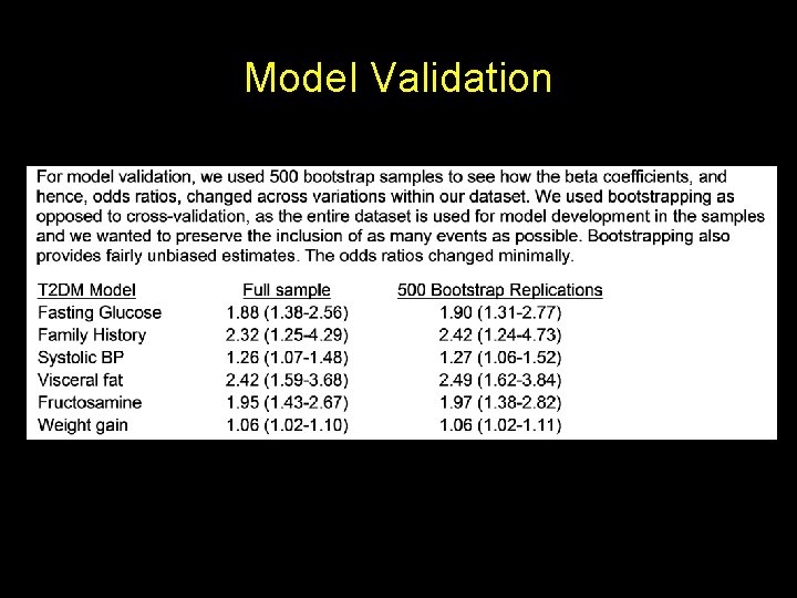 Model Validation 