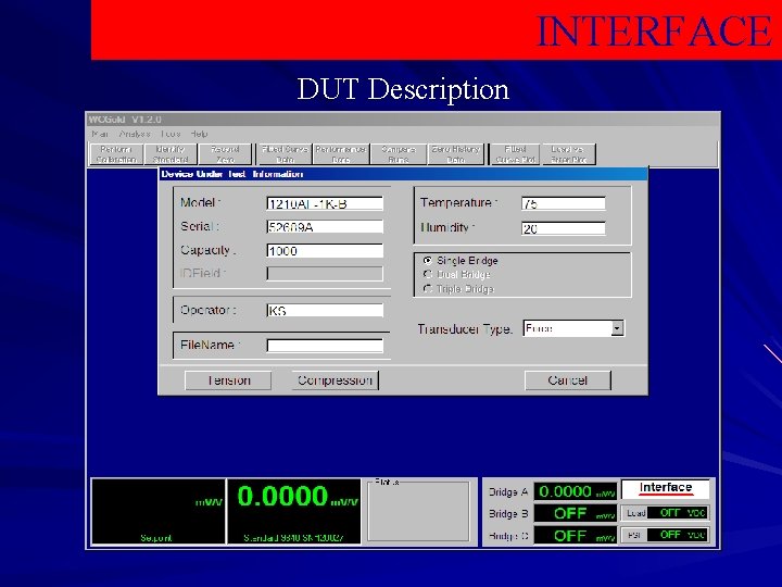 INTERFACE DUT Description 