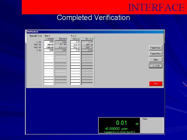 INTERFACE Completed Verification 