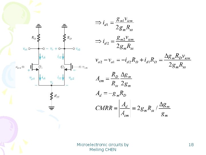 Microelectronic circuits by Meiling CHEN 18 