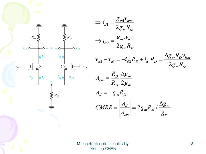 Microelectronic circuits by Meiling CHEN 18 