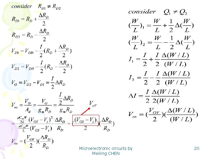 Microelectronic circuits by Meiling CHEN 20 