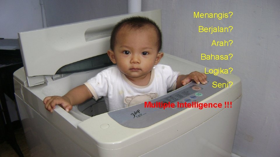 Menangis? Berjalan? Arah? Bahasa? Logika? Seni? Multiple Intelligence !!! 