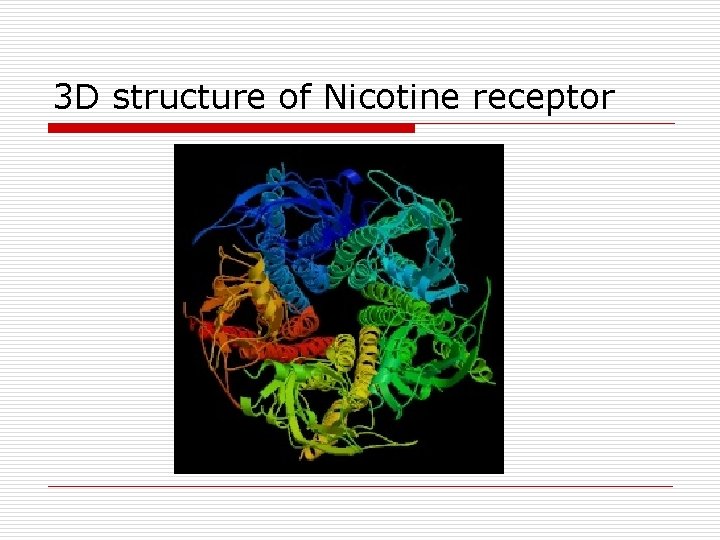 3 D structure of Nicotine receptor 