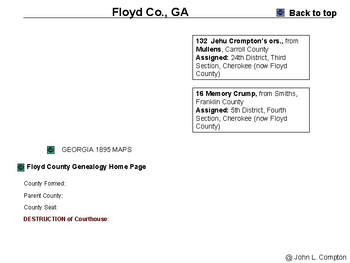 Floyd Co. , GA Back to top 132 Jehu Crompton’s ors. , from Mullens,