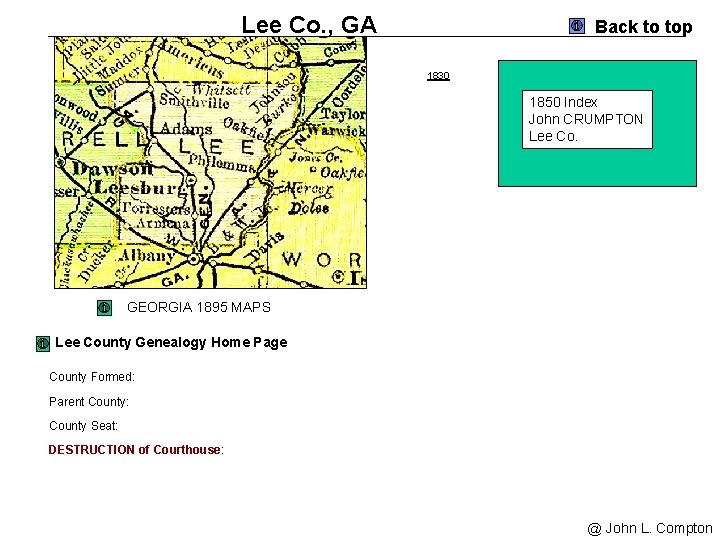 Lee Co. , GA Back to top 1830 1850 Index John CRUMPTON Lee Co.