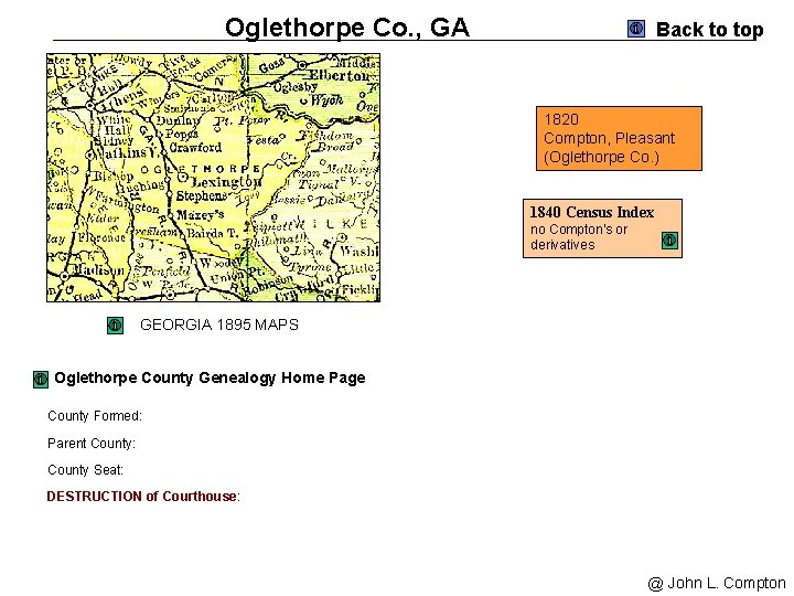 Oglethorpe Co. , GA Back to top 1820 Compton, Pleasant (Oglethorpe Co. ) 1840