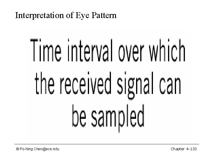 Interpretation of Eye Pattern © Po-Ning Chen@ece. nctu Chapter 4 -133 