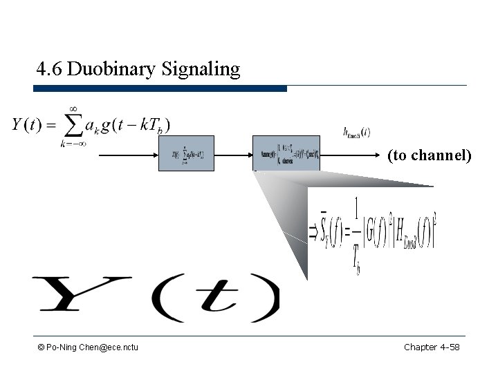 4. 6 Duobinary Signaling (to channel) © Po-Ning Chen@ece. nctu Chapter 4 -58 