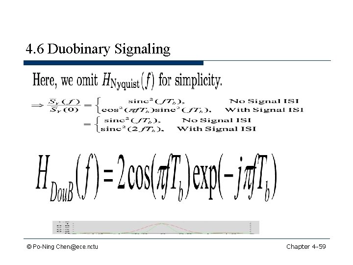 4. 6 Duobinary Signaling © Po-Ning Chen@ece. nctu Chapter 4 -59 