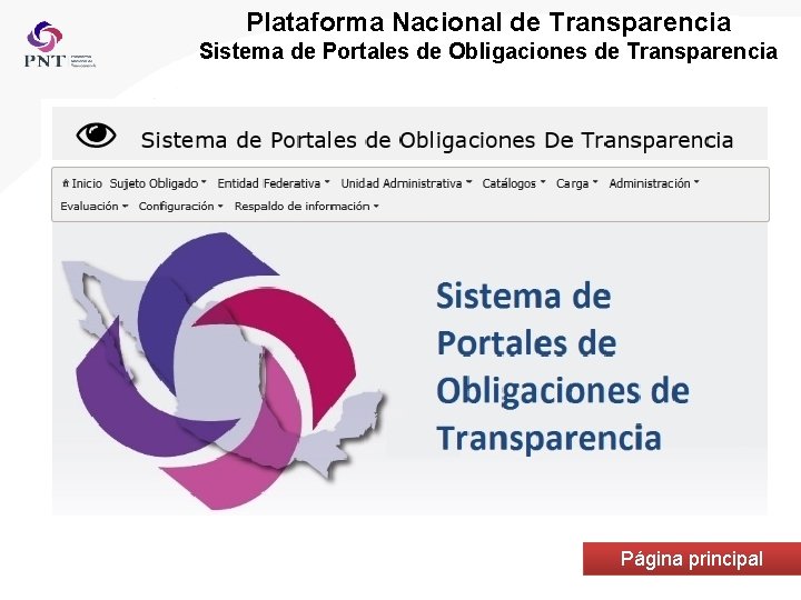 Plataforma Nacional de Transparencia Sistema de Portales de Obligaciones de Transparencia Página principal 