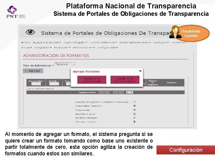 Plataforma Nacional de Transparencia Sistema de Portales de Obligaciones de Transparencia Organismo Garante Al