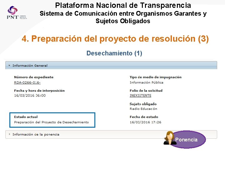 Plataforma Nacional de Transparencia Sistema de Comunicación entre Organismos Garantes y Sujetos Obligados 4.