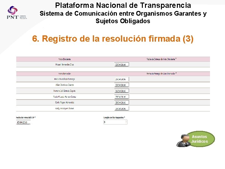 Plataforma Nacional de Transparencia Sistema de Comunicación entre Organismos Garantes y Sujetos Obligados 6.