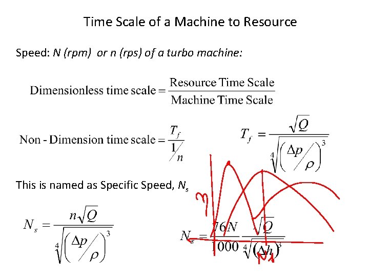Time Scale of a Machine to Resource Speed: N (rpm) or n (rps) of