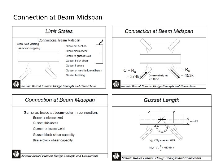 Connection at Beam Midspan Connection at Beam Midspan